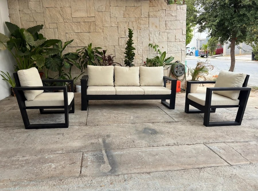 Sala para exterior Set Ibiza, mueble de acero fabricado en Apodaca